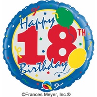 18th Birthday Happy Foil Balloon (45cm)