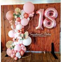 Organic Balloon Design Styled Elite Rings With 90cm Number Set