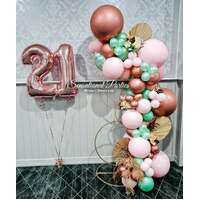 Organic Balloon Design Styled Elite Rings With 66cm Number Set