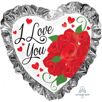 Love You Ruffle Super Shape Foil Balloon