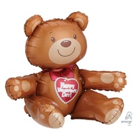 Valentine Bear Sitting Foil Balloon (Air Fill Only)