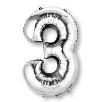 Megaloon Shape Silver Number 3