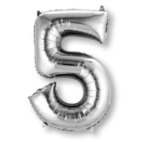 Megaloon Shape Silver Number 5