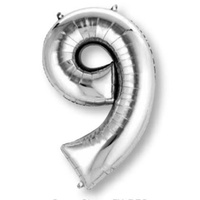 Megaloon Shape Silver Number 9