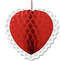 Hanging Honeycomb Heart Decoration