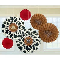 Western Fan Decorations Assorted