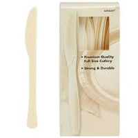 Cream Plastic Knives (Box of 100)