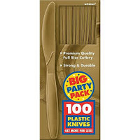 Gold Plastic Knives (Box of 100)