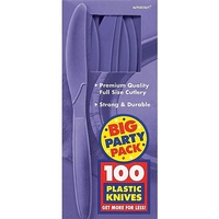 Purple Plastic Knives (Box of 100)
