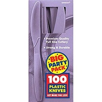 Purple Lavender Plastic Knives (Box of 100)