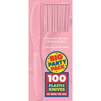 Pink Pastel Plastic Knives (Box of 100)