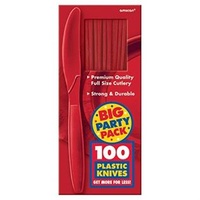 Red Apple Plastic Knives (Box of 100)