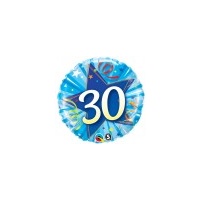 30th Birthday - Shining Star Bright Blue