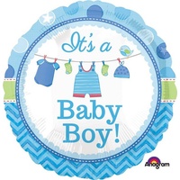 Shower w/Love Boy 45cm Foil Balloon
