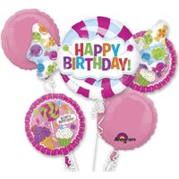 Happy Birthday Sweet Shop Foil Balloon Bouquet