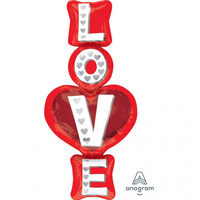Love Stacked Super Shape Foil Balloon