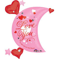 Love you to the moon and back Super Shape Foil Balloon