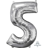 Mid-Size Shape Silver Number 5