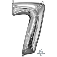 Mid-Size Shape Silver Number 7