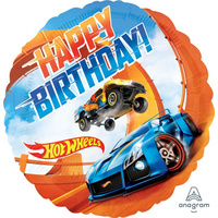 Hot Wheels Happy Birthday 45cm Foil Balloon