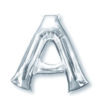 Super Shape Letter A Silver 86cm
