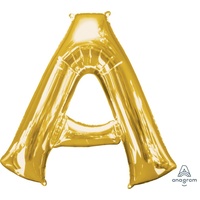 Super Shape Letter A Gold 86cm