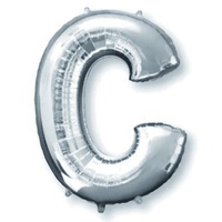 Super Shape Letter C Silver 86cm
