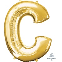 Super Shape Letter C Gold 86cm