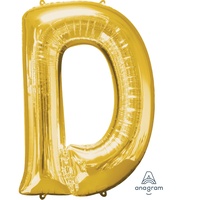 Super Shape Letter D Gold 86cm