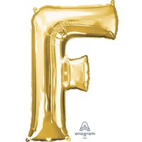 Super Shape Letter F Gold 86cm