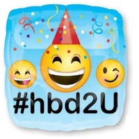 Emoji Happy Birthday 45cm Foil Balloon 