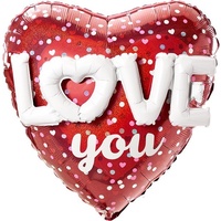 Multi-Balloon Love Hearts & Dots Jumbo Foil Balloon