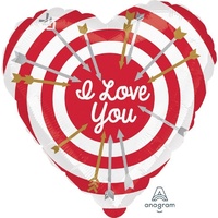Love You Bullseye 45cm Foil Balloon