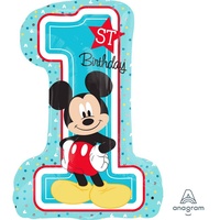 Mickey Mouse 1st Birthday Supershape Foil Balloon