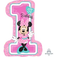 Minnie Mouse 1st Birthday Supershape Foil Balloon