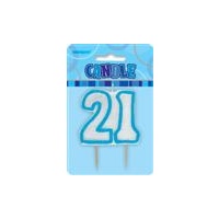 21st - Blue Glitz Candle 