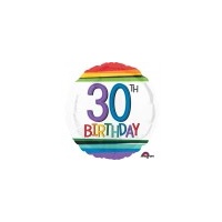 30th Birthday - Foil Rainbow Birthday