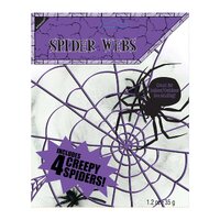 Scary/Halloween Spider Web White Small