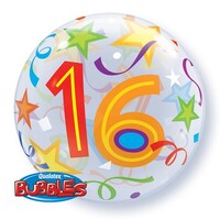 16th Birthday Brillant Stars Bubble Balloon (56cm)