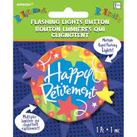 Happy Retirement - Flashing Lights Button