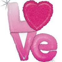 Love Letters Ombre Super Shape Foil Balloon