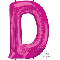 Super Shape Letter D Pink 86cm