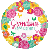 Happy Birthday Grandma 45cm Foil Balloon