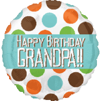 Happy Birthday Grandpa 45cm Foil Balloon