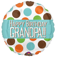 Happy Birthday Grandpa 45cm Foil Balloon
