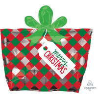 Christmas Red & Green Present 45cm Foil Balloon
