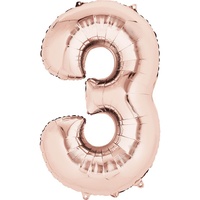 Megaloon Shape Rose Gold Number 3