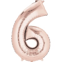 Megaloon Shape Rose Gold Number 6