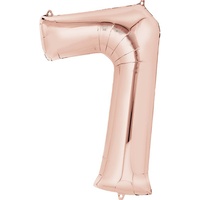 Megaloon Shape Rose Gold Number 7