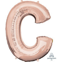 Super Shape Letter C Rose Gold 86cm